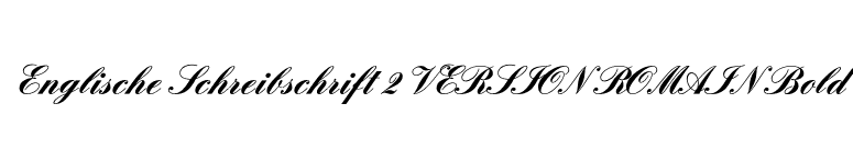 Englische Schreibschrift 2 VERSION ROMAIN Bold font preview