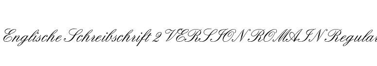 Englische Schreibschrift 2 VERSION ROMAIN Regular font preview