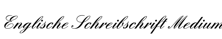 Englische Schreibschrift Medium font preview