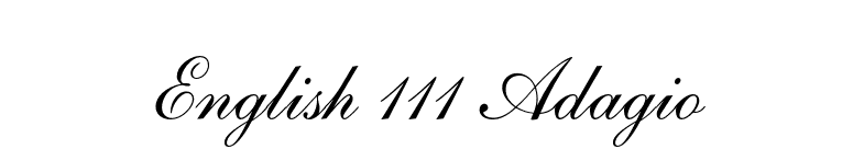English 111 Adagio font preview