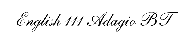 English 111 Adagio BT font preview