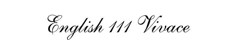 English 111 Vivace font preview