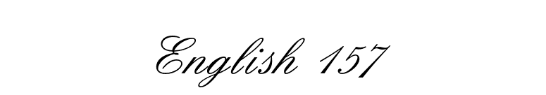 English 157 font preview