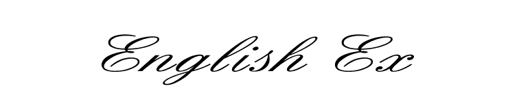 English Ex font preview