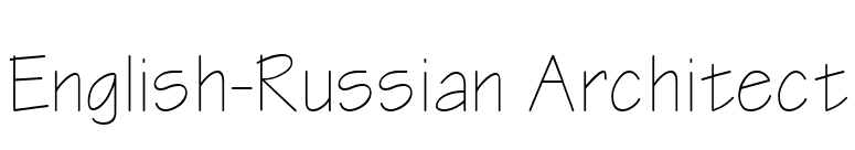 English-Russian Architect font preview