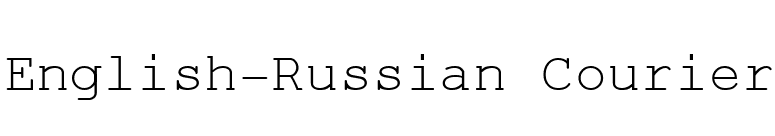 English-Russian Courier font preview