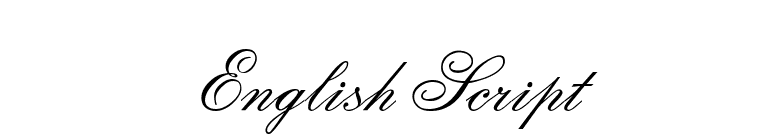 English Script font preview