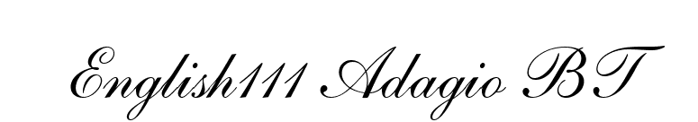 English111 Adagio BT font preview