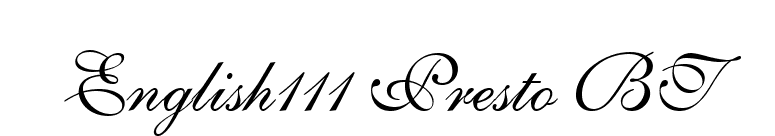 English111 Presto BT font preview