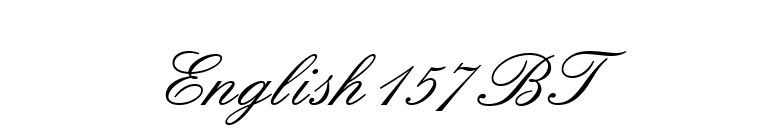 English157 BT font preview