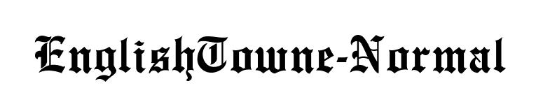 EnglishTowne-Normal font preview
