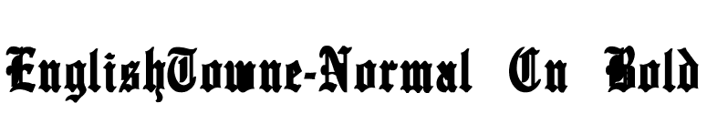 EnglishTowne-Normal Cn Bold font preview