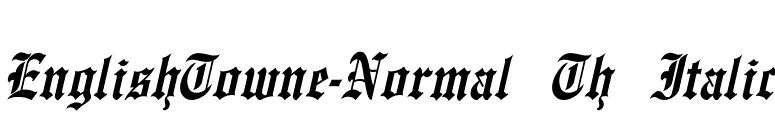 EnglishTowne-Normal Th Italic font preview