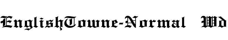 EnglishTowne-Normal Wd font preview