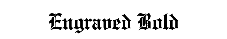 Engraved Bold font preview