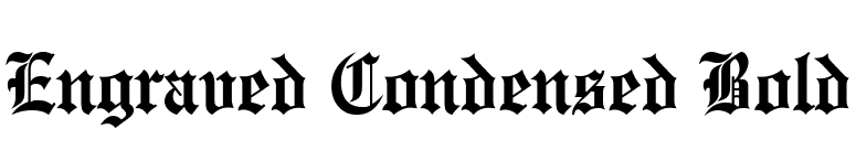 Engraved Condensed Bold font preview