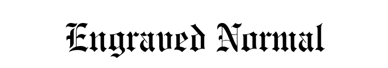Engraved Normal font preview