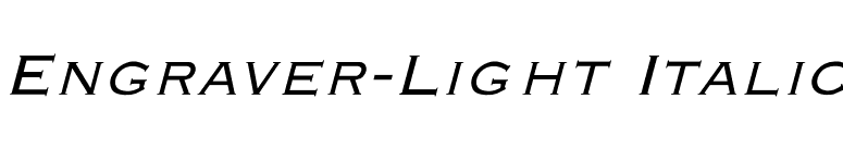 Engraver-Light Italic font preview