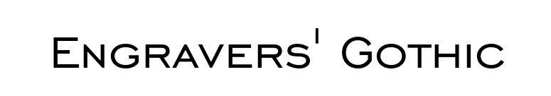 Engravers' Gothic font preview