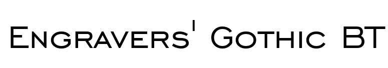 Engravers' Gothic BT font preview