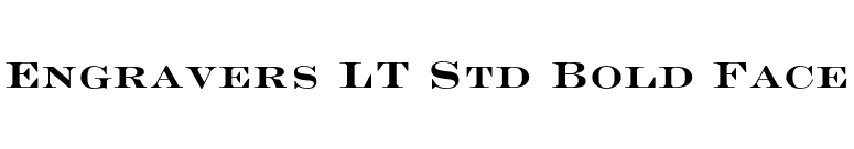 Engravers LT Std Bold Face font preview