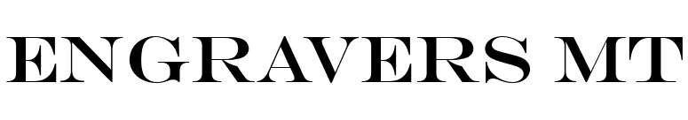Engravers MT font preview