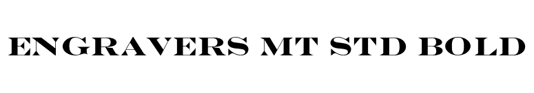 Engravers MT Std Bold font preview