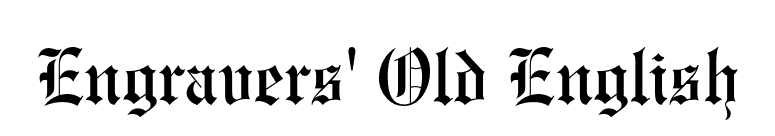 Engravers' Old English font preview