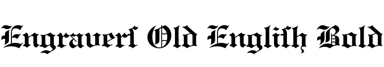 Engravers Old English Bold font preview