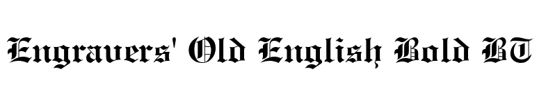 Engravers' Old English Bold BT font preview