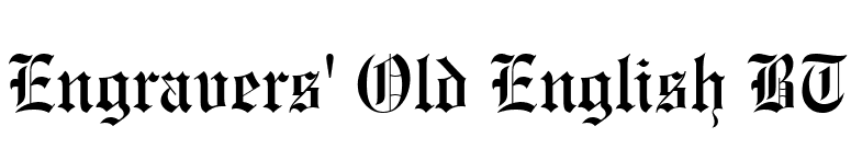 Engravers' Old English BT font preview