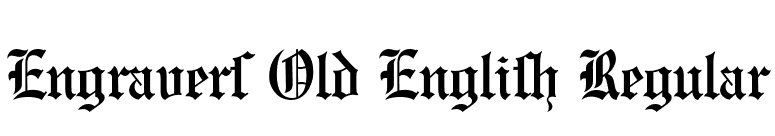 Engravers Old English Regular font preview