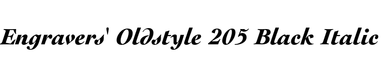 Engravers' Oldstyle 205 Black Italic font preview