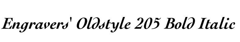 Engravers' Oldstyle 205 Bold Italic font preview