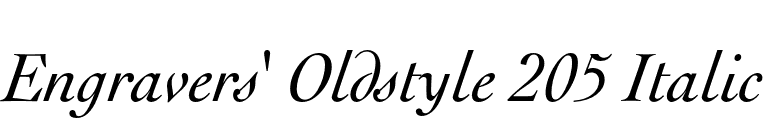 Engravers' Oldstyle 205 Italic font preview