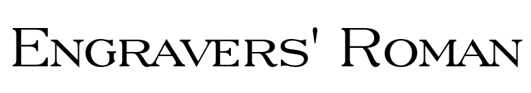 Engravers' Roman font preview