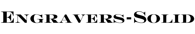 Engravers-Solid font preview