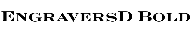 EngraversD Bold font preview