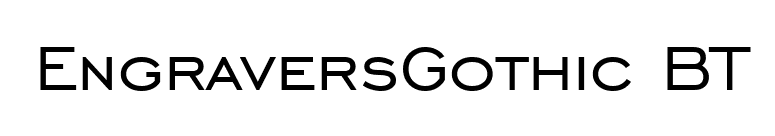 EngraversGothic BT font preview