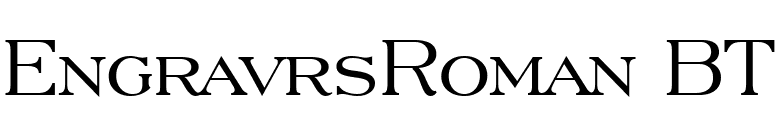 EngravrsRoman BT font preview