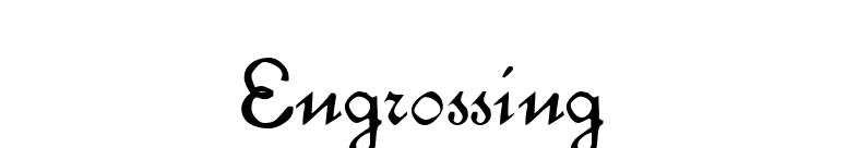 Engrossing font preview
