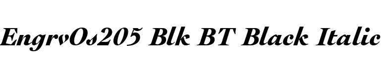 EngrvOs205 Blk BT Black Italic font preview