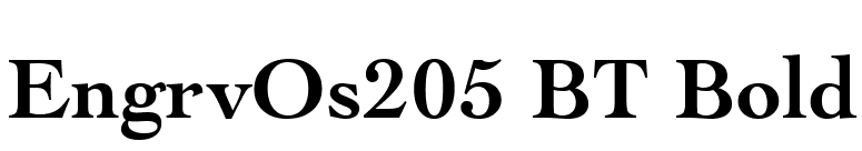 EngrvOs205 BT Bold font preview