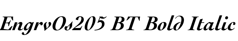 EngrvOs205 BT Bold Italic font preview