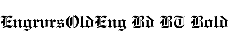 EngrvrsOldEng Bd BT Bold font preview