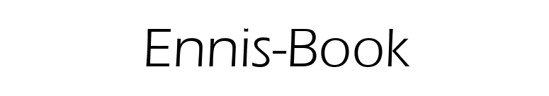 Ennis-Book font preview