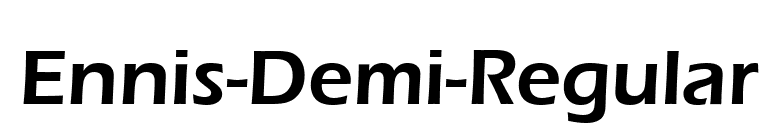 Ennis-Demi-Regular font preview