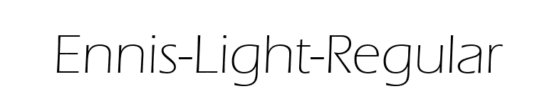 Ennis-Light-Regular font preview