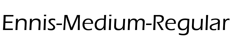 Ennis-Medium-Regular font preview