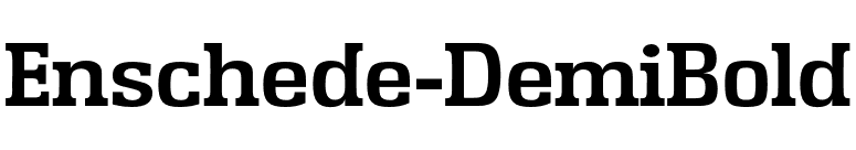 Enschede-DemiBold font preview